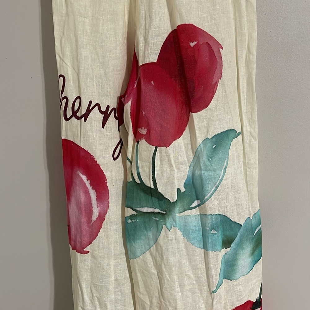 Isabel Beachwear linen blend pull on Cherry Pants small - Picture 8 of 10